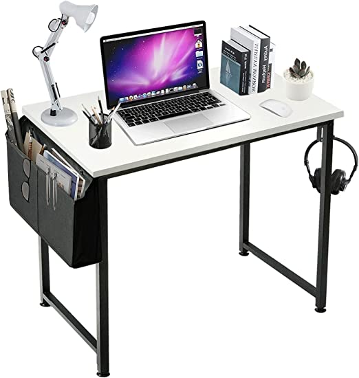 Small Desk for Small Spaces - Student Kids Study Writing Computer Table for Home Office Bedroom School Work PC Workstation