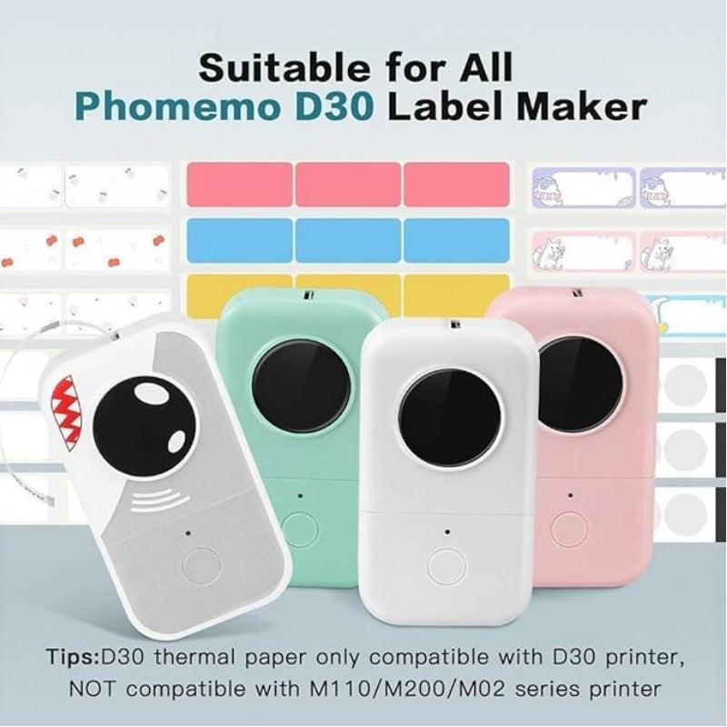 12mm X 40mm Laser Silver Label Paper for D30/D35
