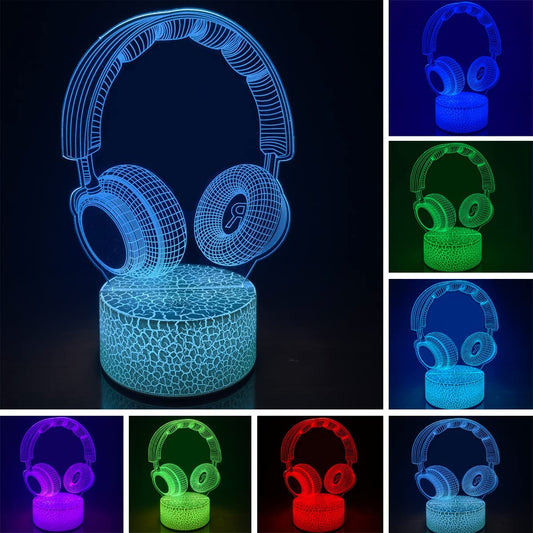 Headphone 3D Children's Small Night Light