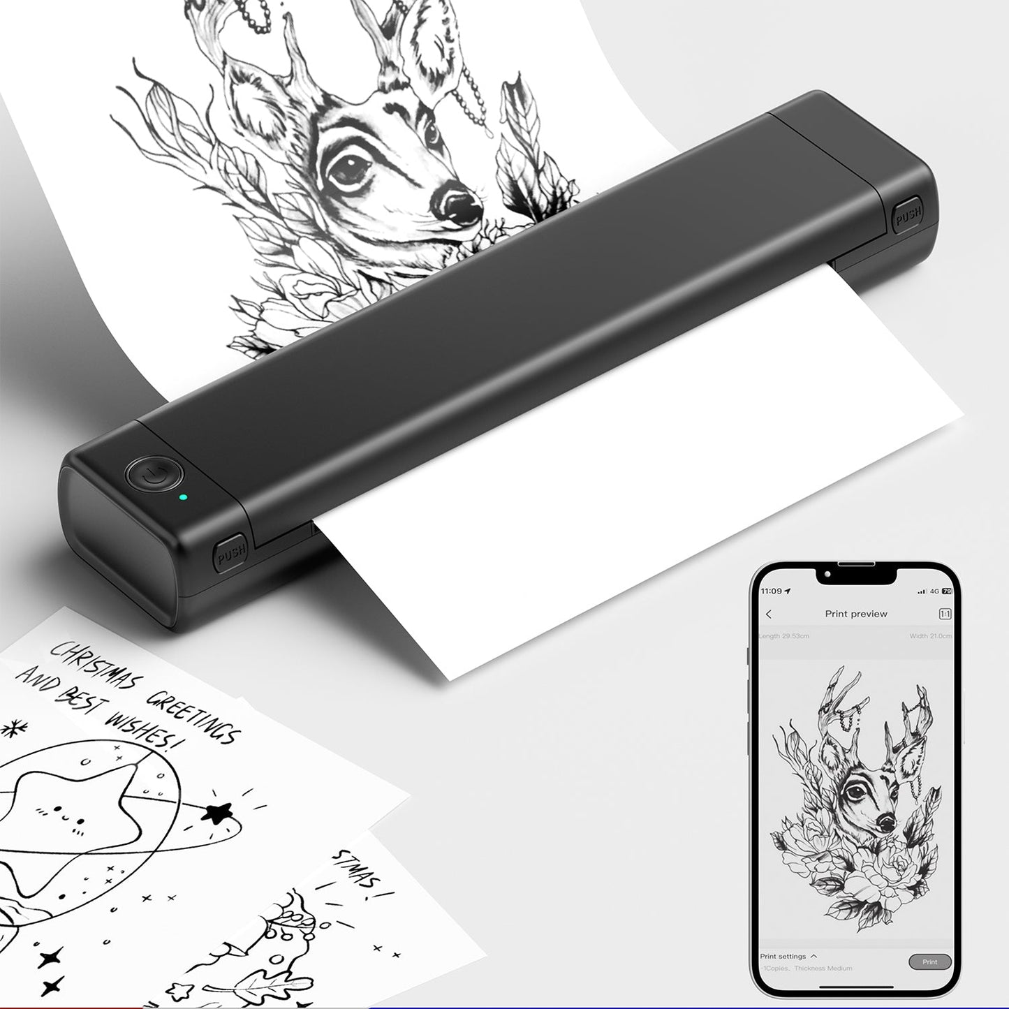 【🔥Limited Time Sale】Tattoo Transfer Stencil Printer-Bluetooth Wireless