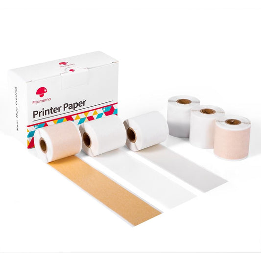 25mm Transparent Sticker Gold Sparkle/Silver Sparkle/Semi-Transparent Small Size Thermal Paper for M02 Pro/M02S丨6 Rolls