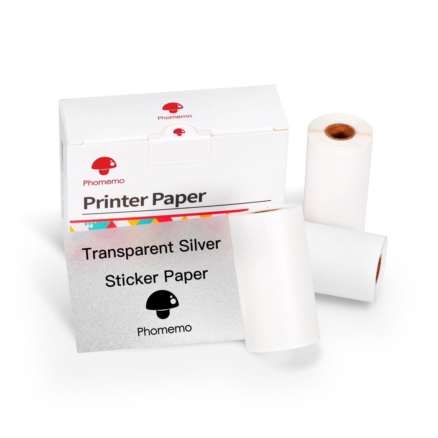 53mm Silver Sparkle Sticker Thermal Paper For M02 Series/ M03AS/ M04S/ M04AS丨3 Rolls